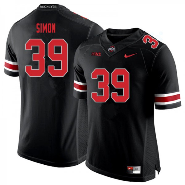 Ohio State Buckeyes #39 Cody Simon Men Official Jersey Blackout